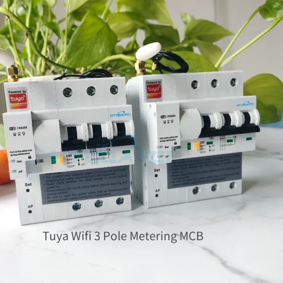 3ka 6ka AC Smart Metering Circuit Breaker From 10A to 100A 1/2/3/4p with Tuya APP