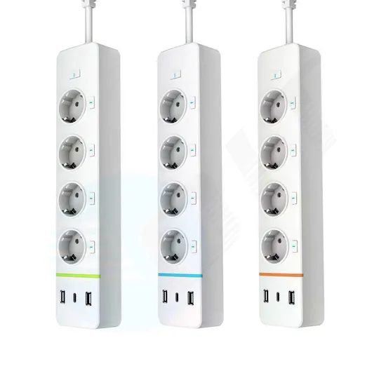 Ea2 EU Smart Extension Socket 16A 4 Outlets CE Certified