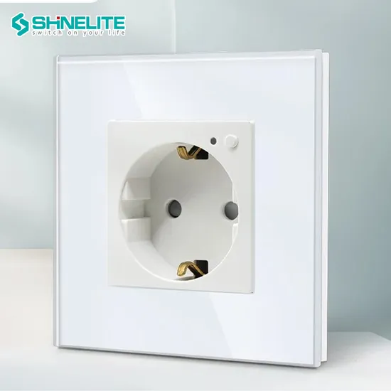 Shinelite EU Standard Smart WiFi Socket Energy Monitoring & Power Monitoring Tempered Glass Panel Tuya/Smartlife APP Control